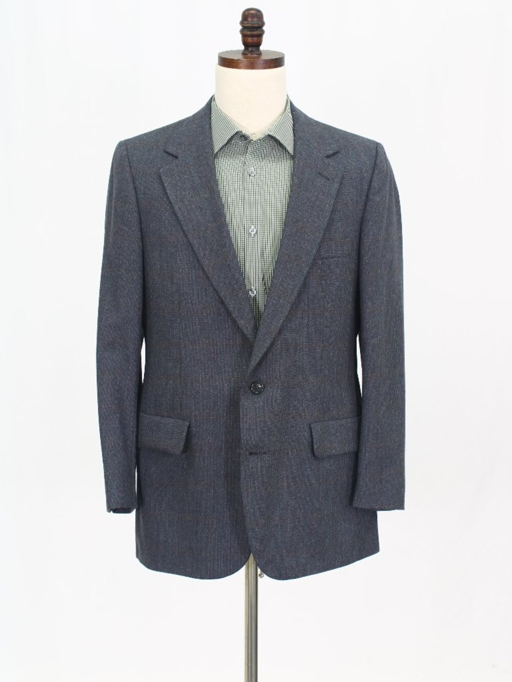 Alexander Julian 38R Gray Blazer Sport Coat Jacket 2-Button Check W599